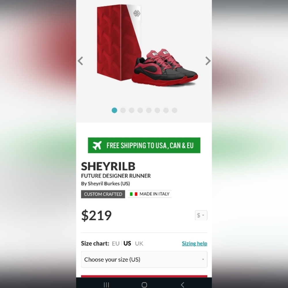 Designed custom shoes